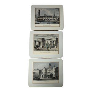Vintage Lady Clare Landscapes of London Coasters Set of 3